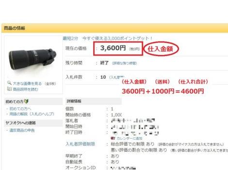 ヤフオクで仕入れた中古の望遠レンズ